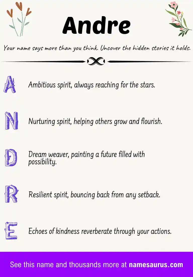 Acrostic poem about Andre.