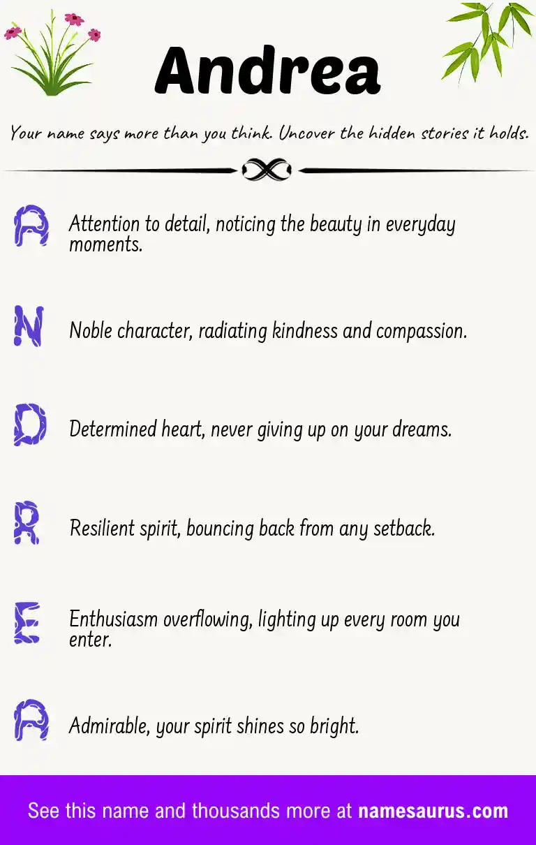 Acrostic poem about Andrea.