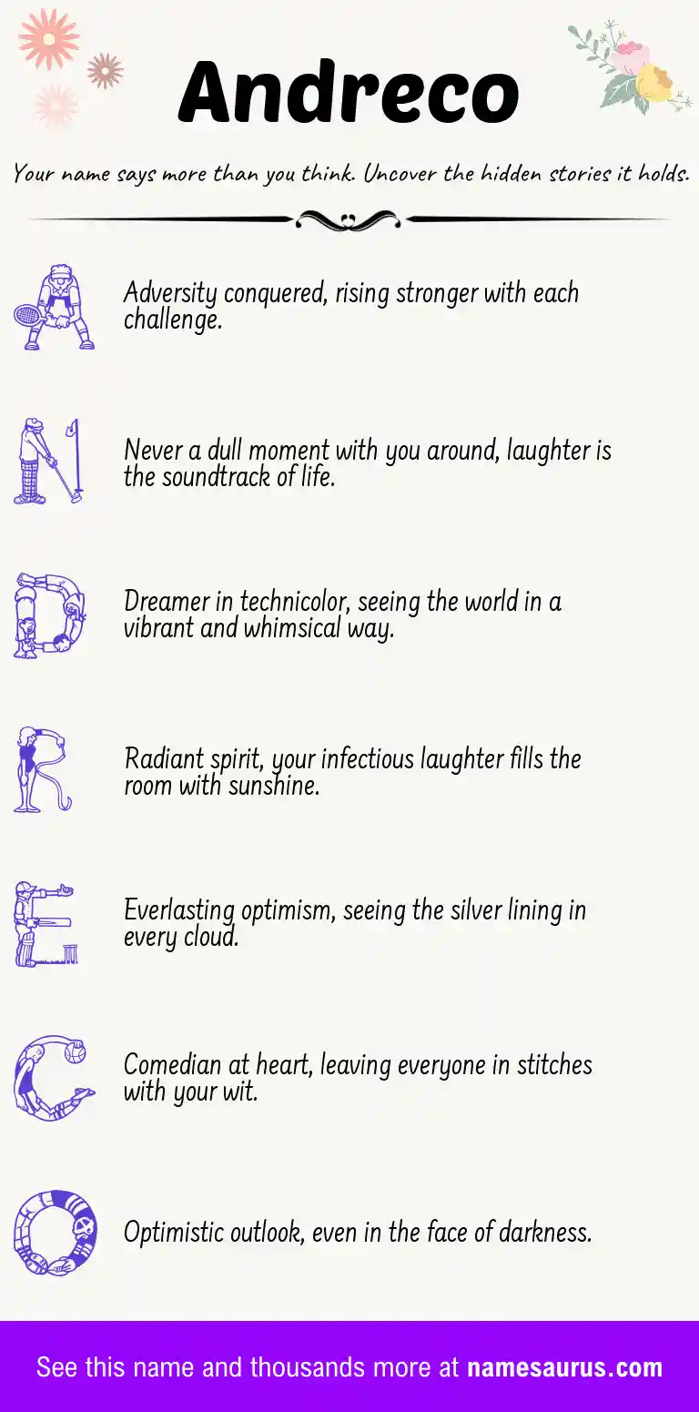 Acrostic poem about Andreco.