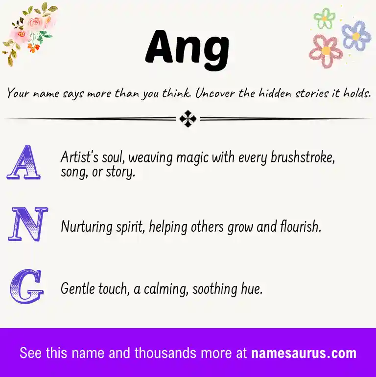 Acrostic poem about Ang.