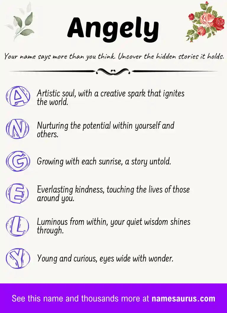 Acrostic poem about Angely.