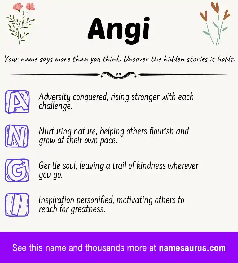 Acrostic poem about Angi.