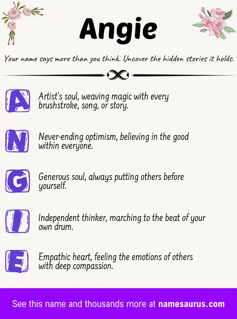 Acrostic poem about Angie.