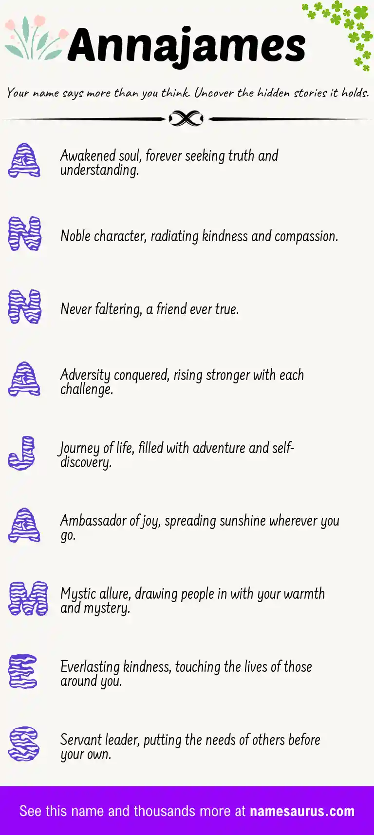 Acrostic poem about Annajames.