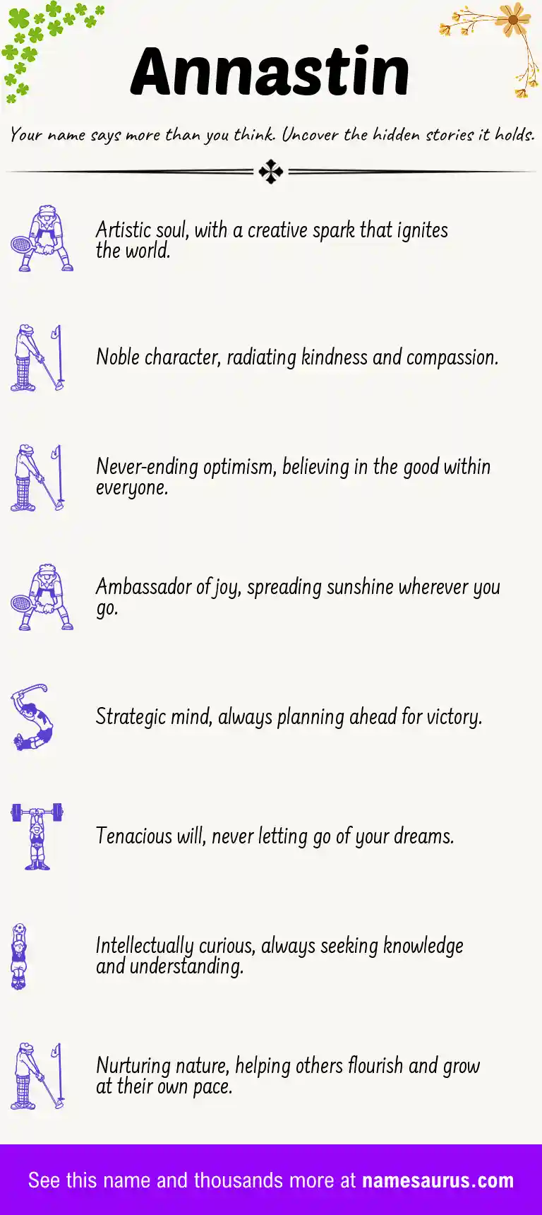 Acrostic poem about Annastin.