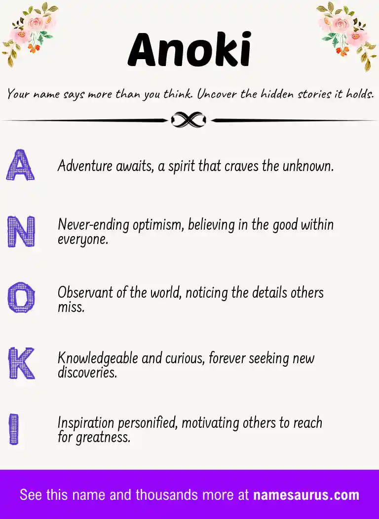 Acrostic poem about Anoki.