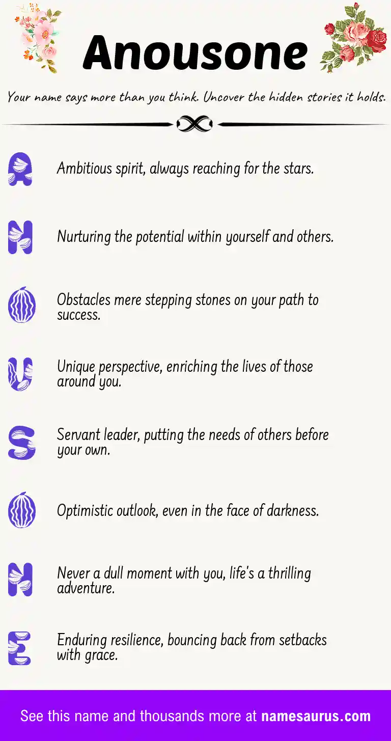 Acrostic poem about Anousone.