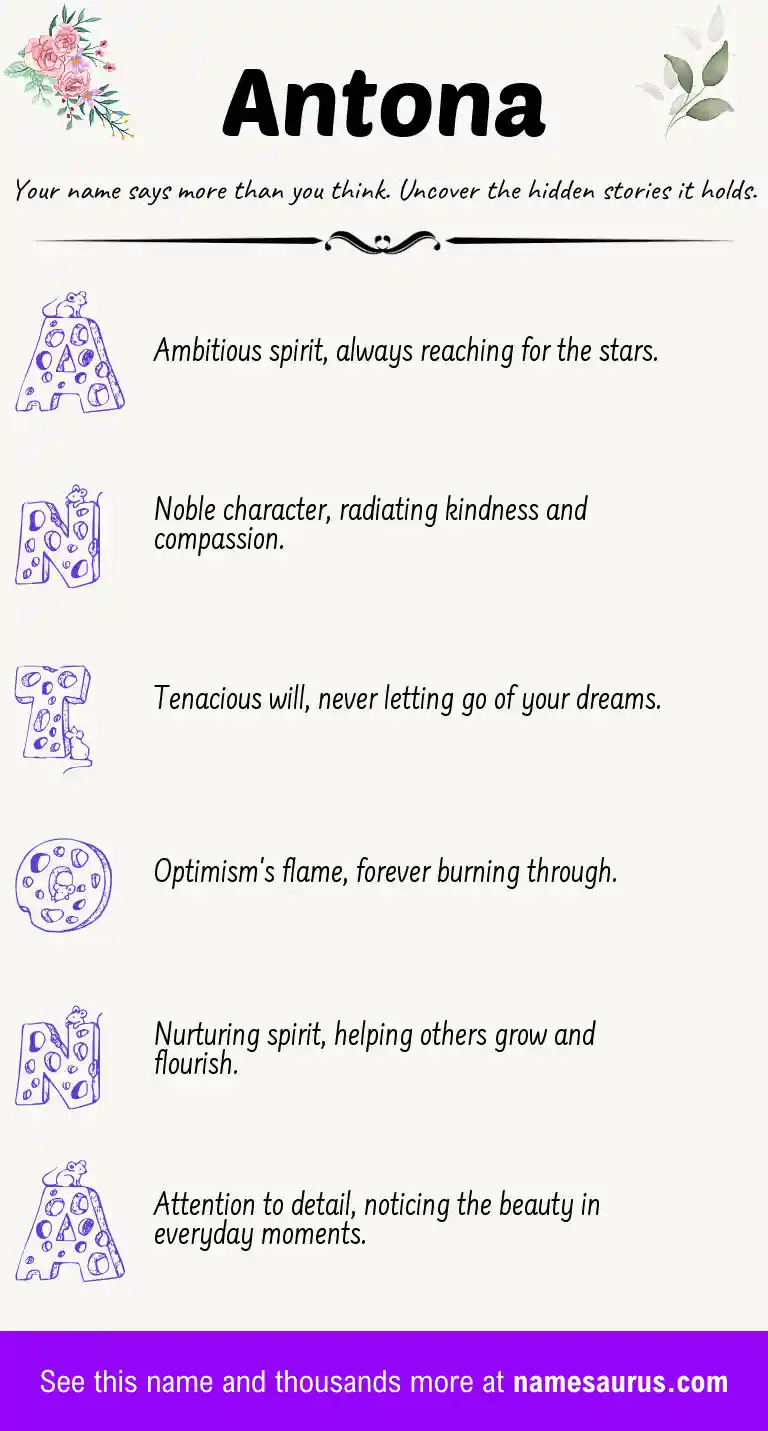 Acrostic poem about Antona.