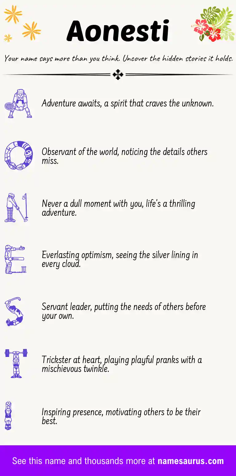 Acrostic poem about Aonesti.