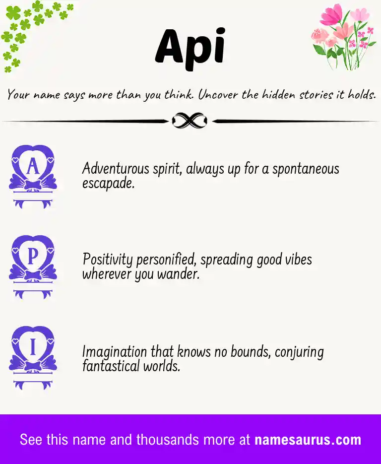 Acrostic poem about Api.