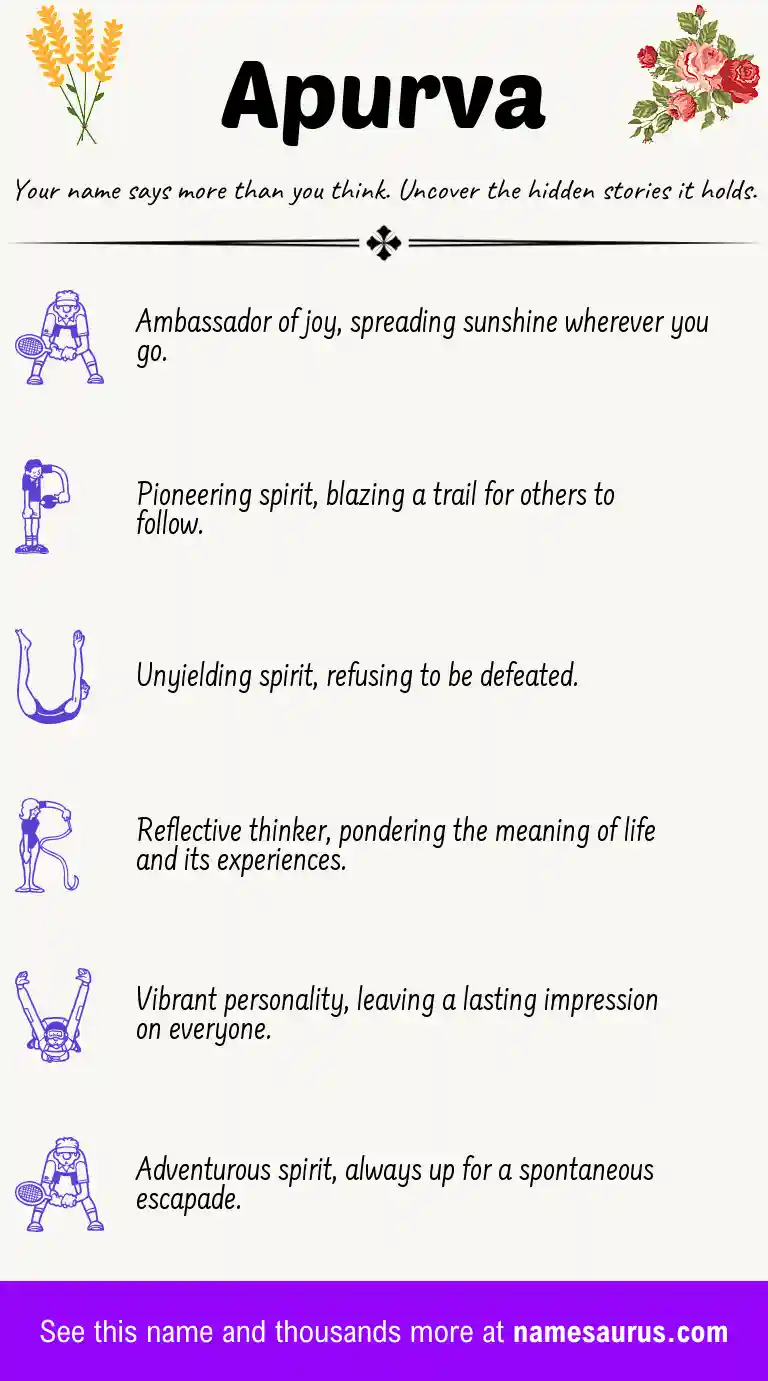 Acrostic poem about Apurva.