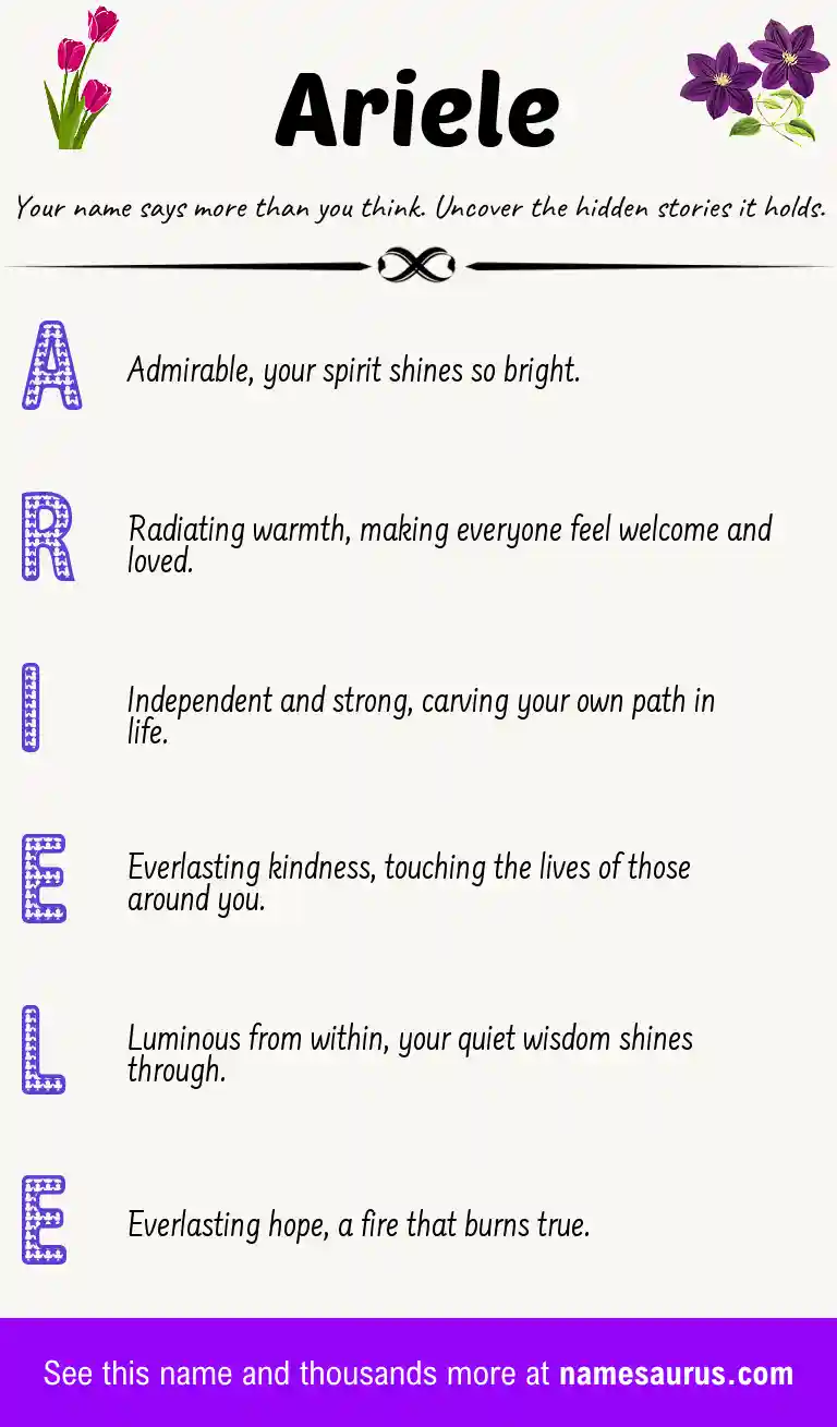 Acrostic poem about Ariele.