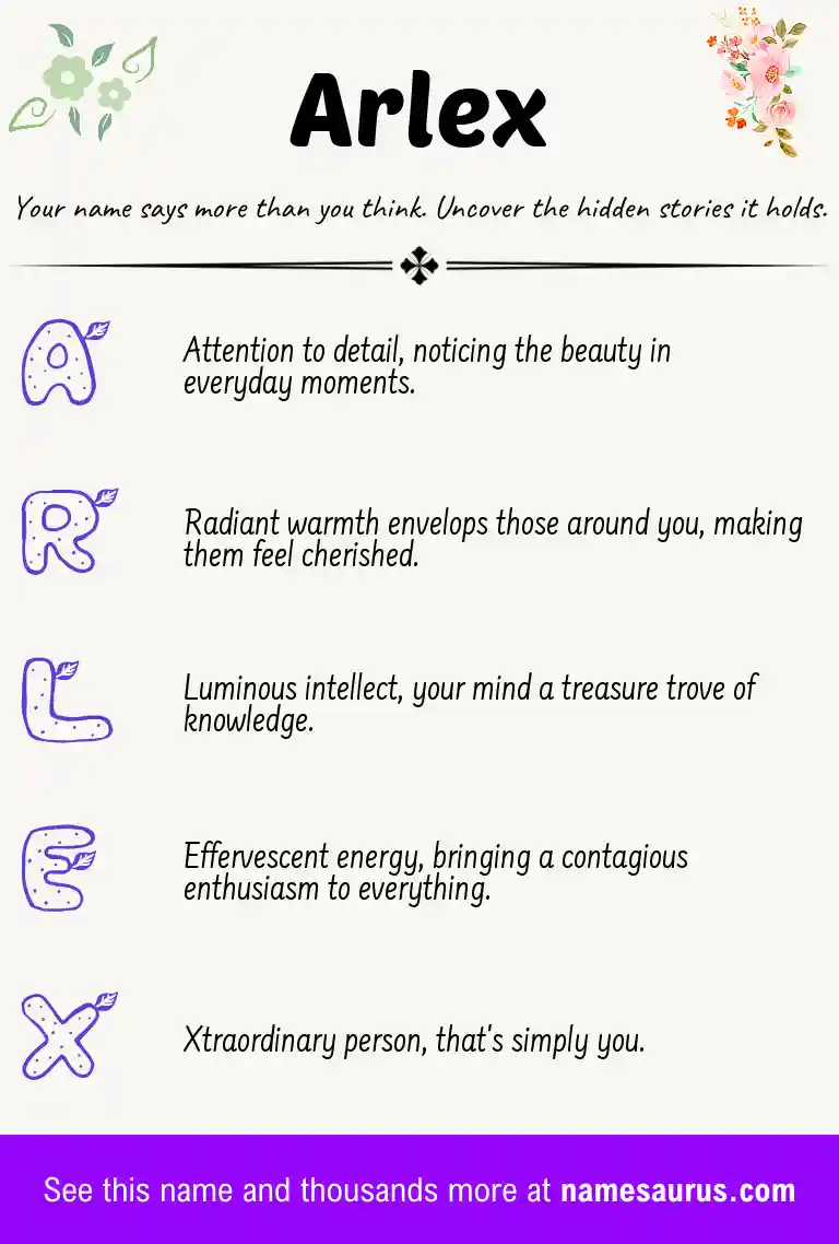Acrostic poem about Arlex.