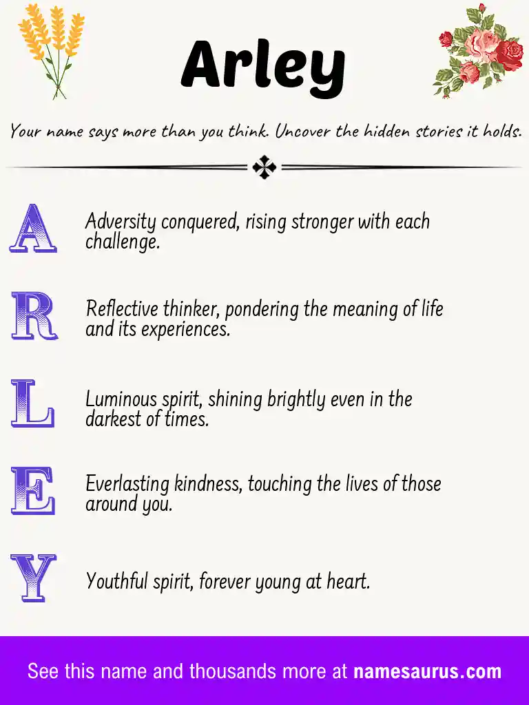 Acrostic poem about Arley.