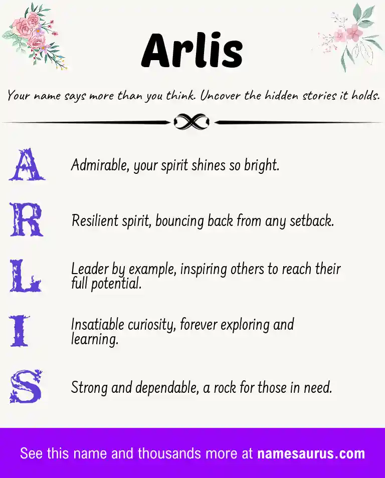 Acrostic poem about Arlis.