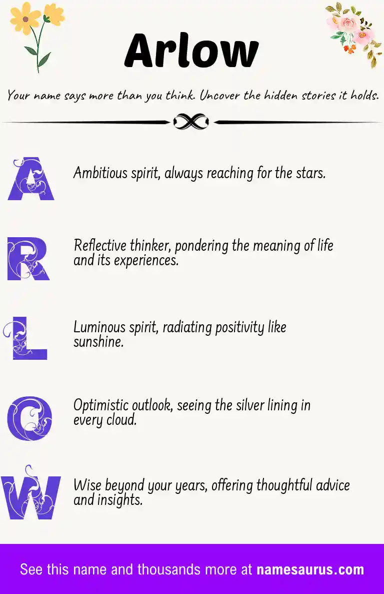 Acrostic poem about Arlow.