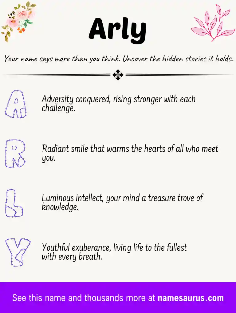 Acrostic poem about Arly.