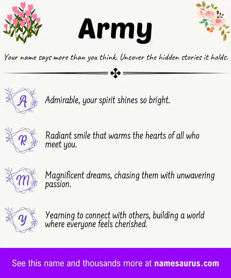 Acrostic poem about Army.