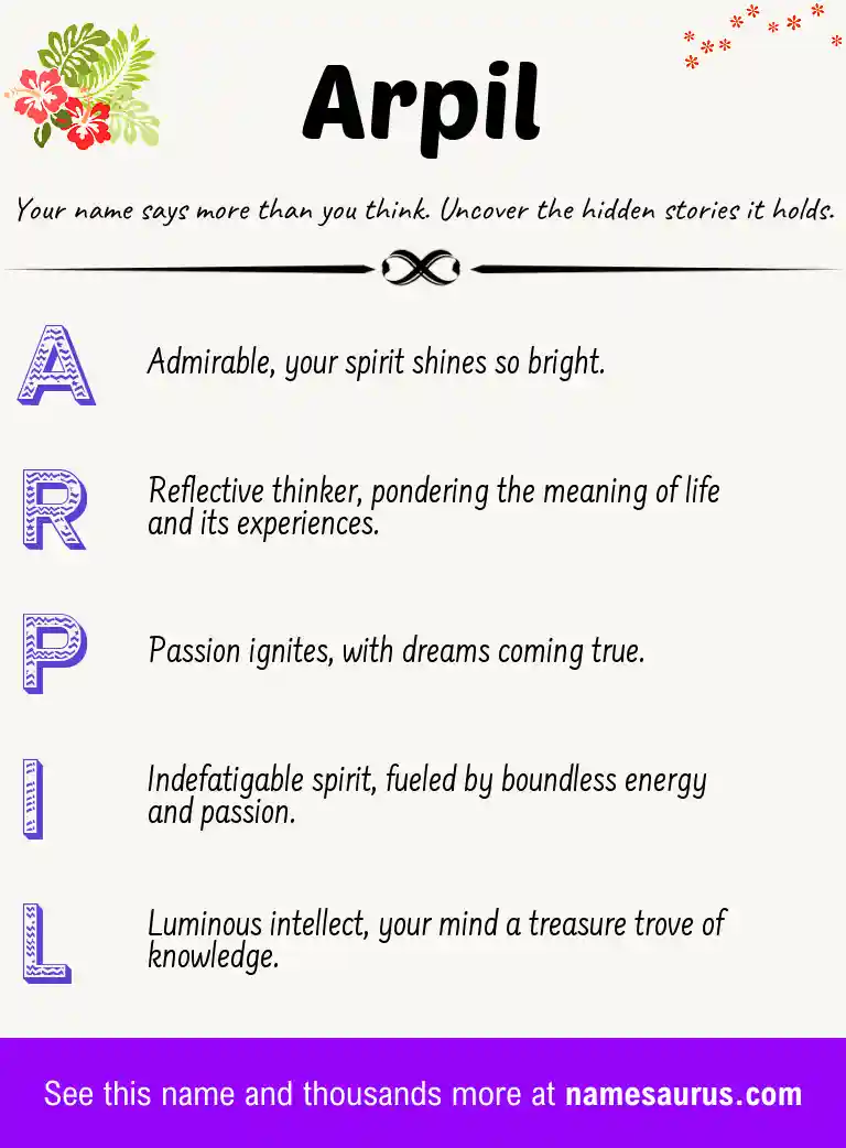 Acrostic poem about Arpil.