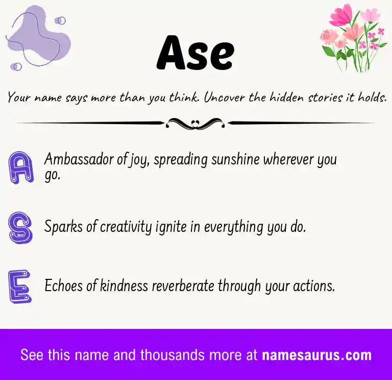 Acrostic poem about Ase.