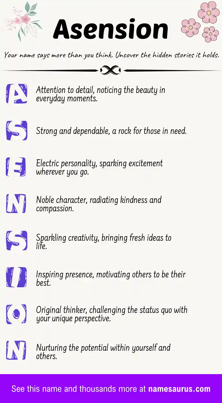Acrostic poem about Asension.