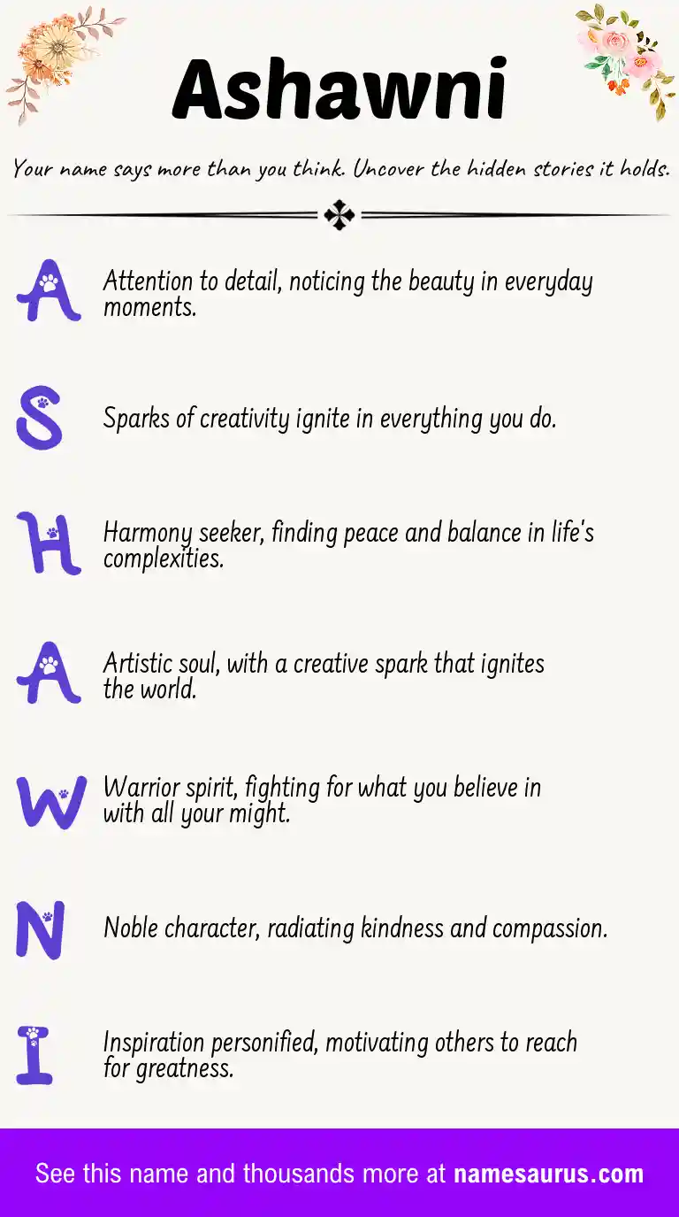 Acrostic poem about Ashawni.