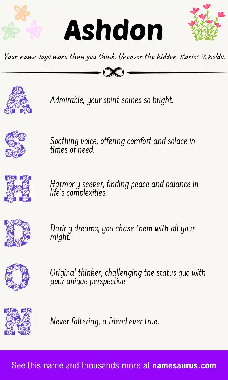 Acrostic poem about Ashdon.