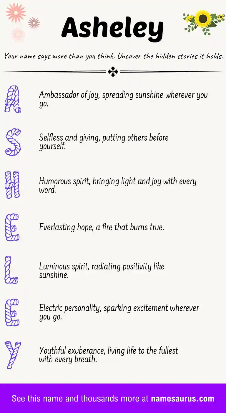 Acrostic poem about Asheley.