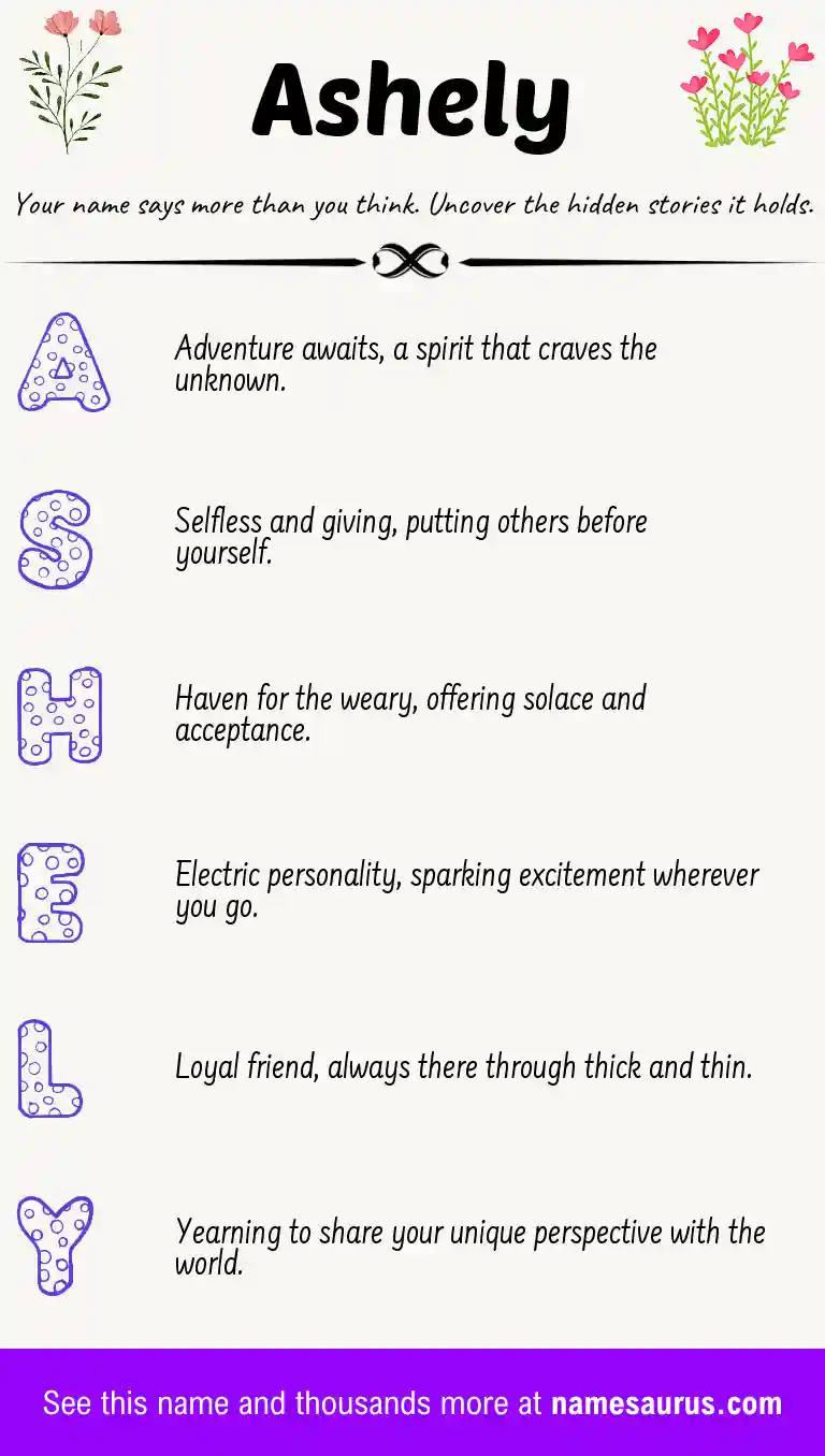 Acrostic poem about Ashely.