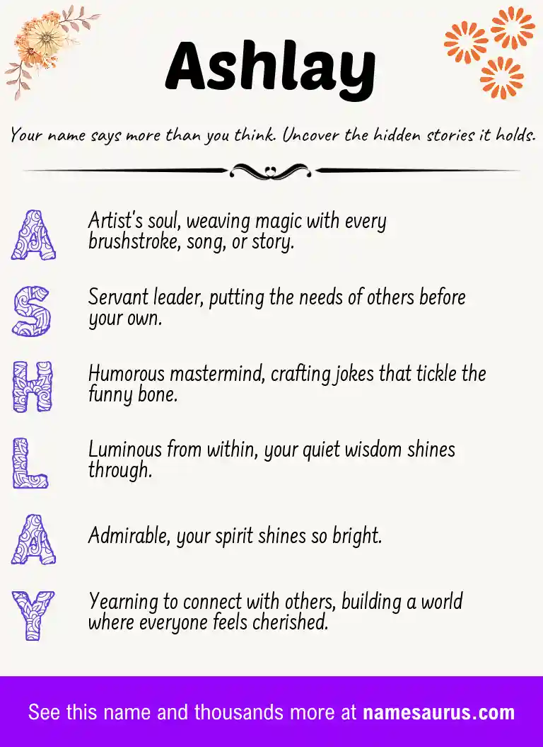 Acrostic poem about Ashlay.