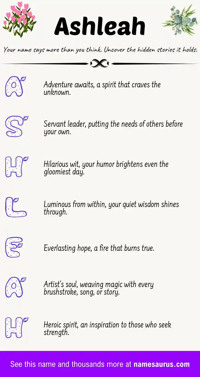 Acrostic poem about Ashleah.