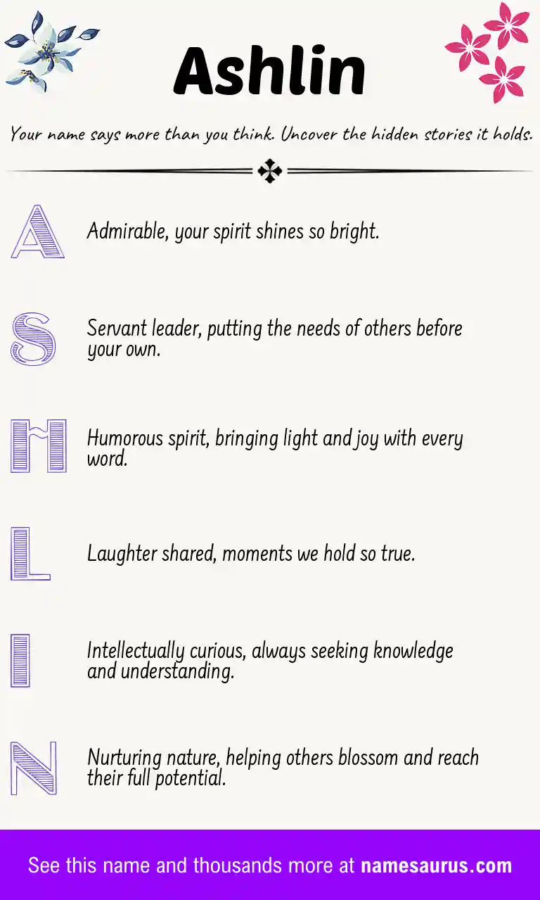 Acrostic poem about Ashlin.