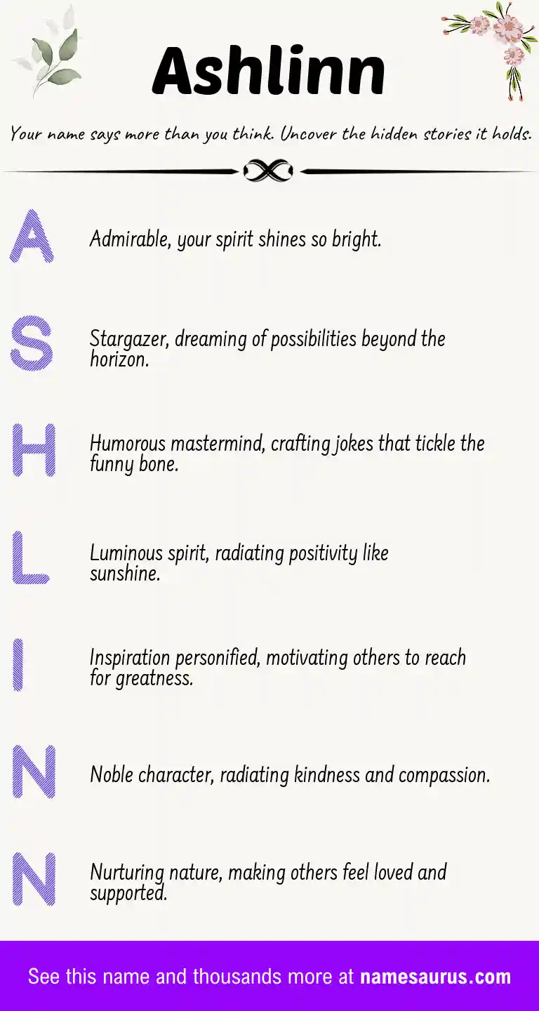 Acrostic poem about Ashlinn.