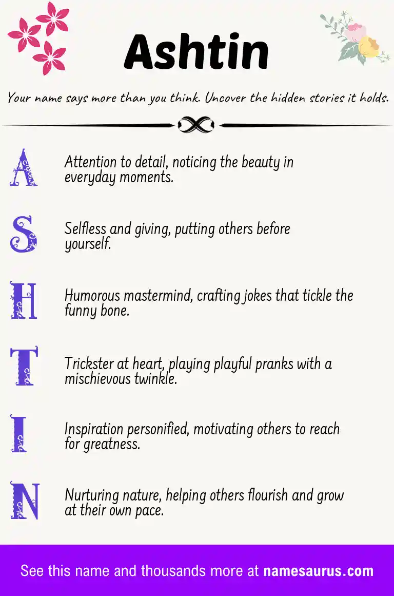 Acrostic poem about Ashtin.