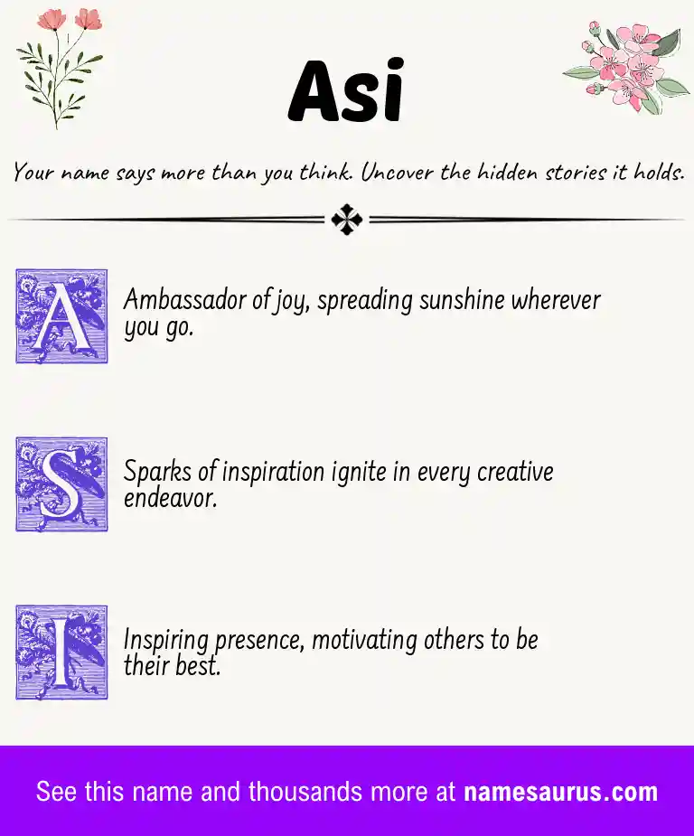 Acrostic poem about Asi.
