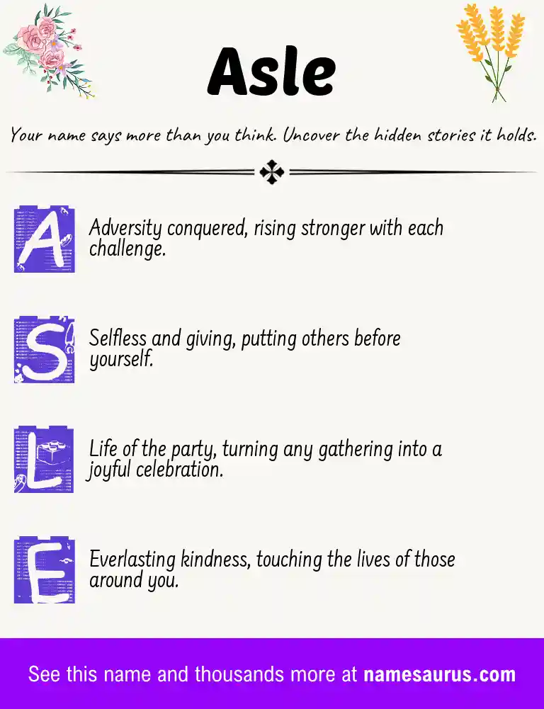 Acrostic poem about Asle.
