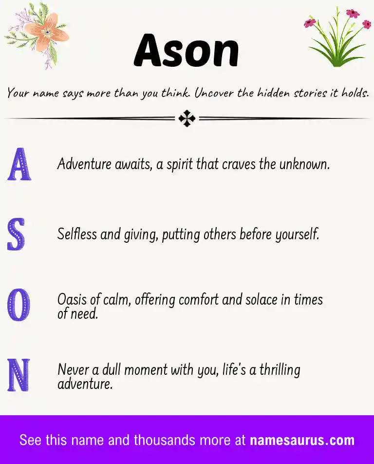 Acrostic poem about Ason.
