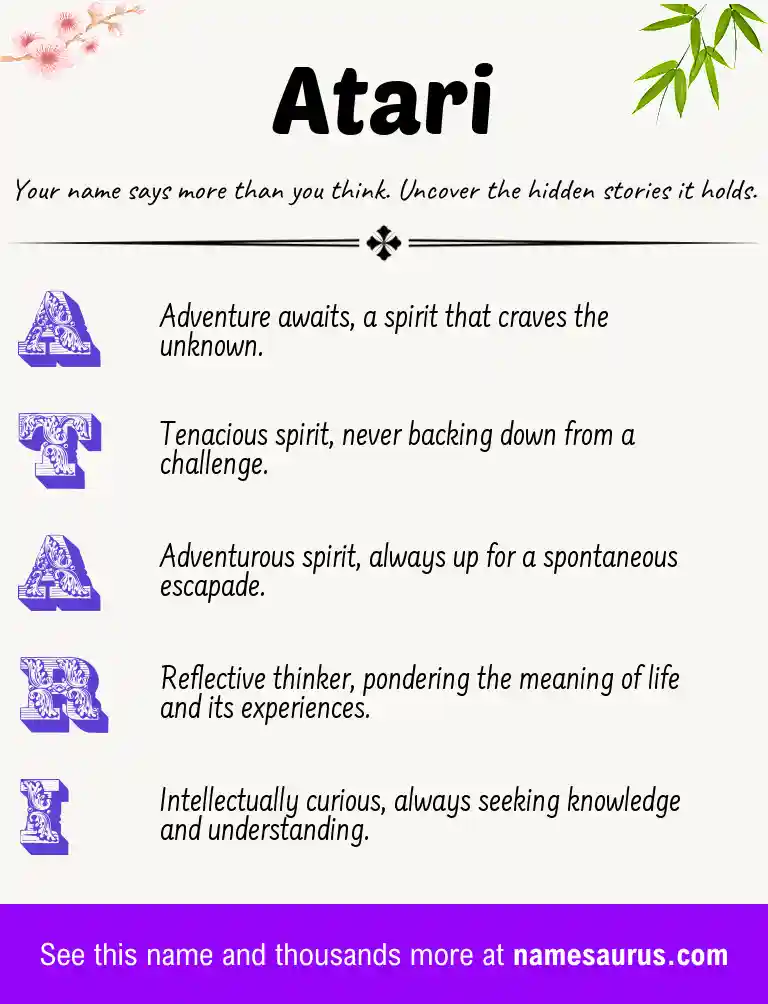 Acrostic poem about Atari.