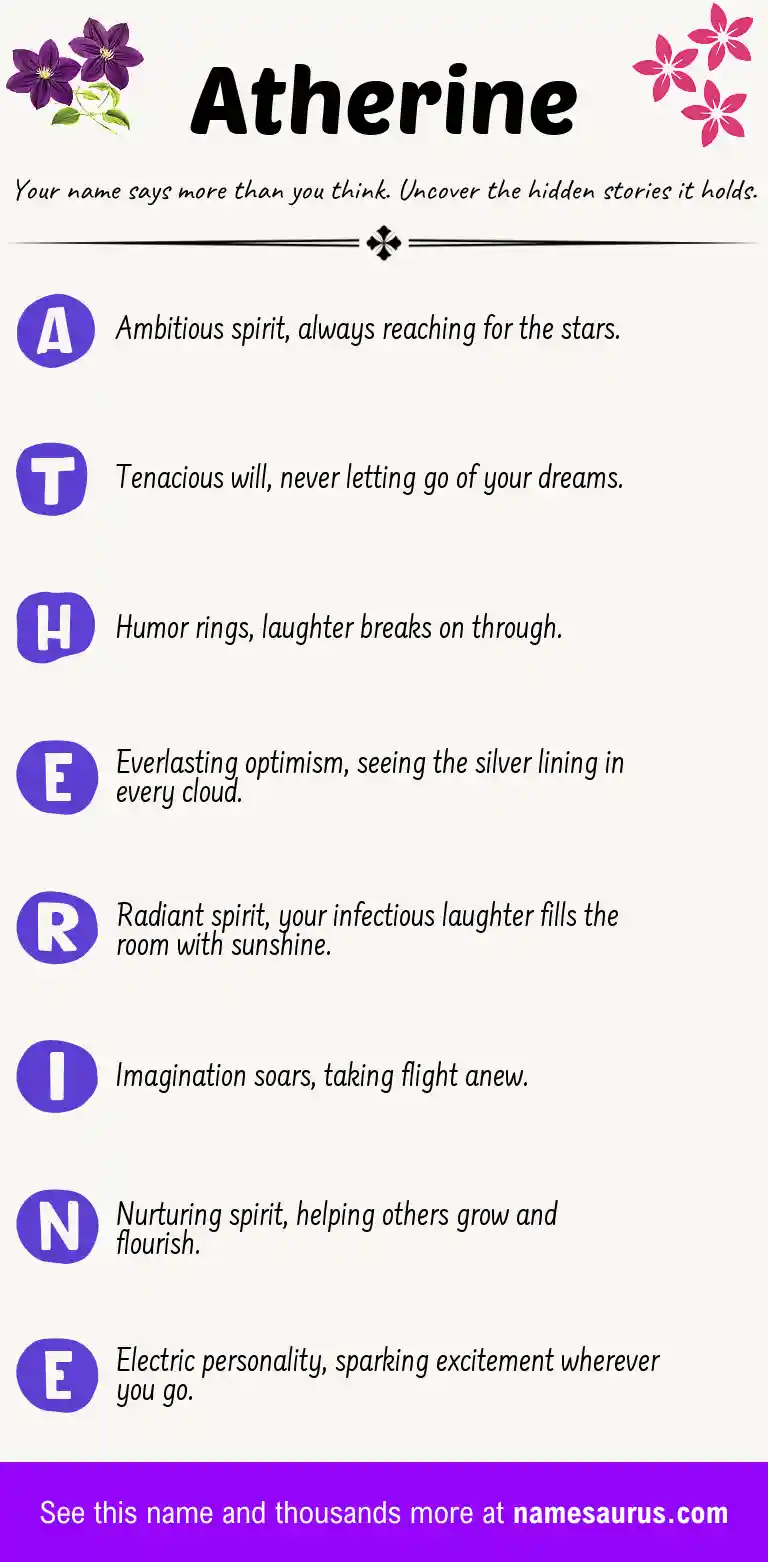 Acrostic poem about Atherine.
