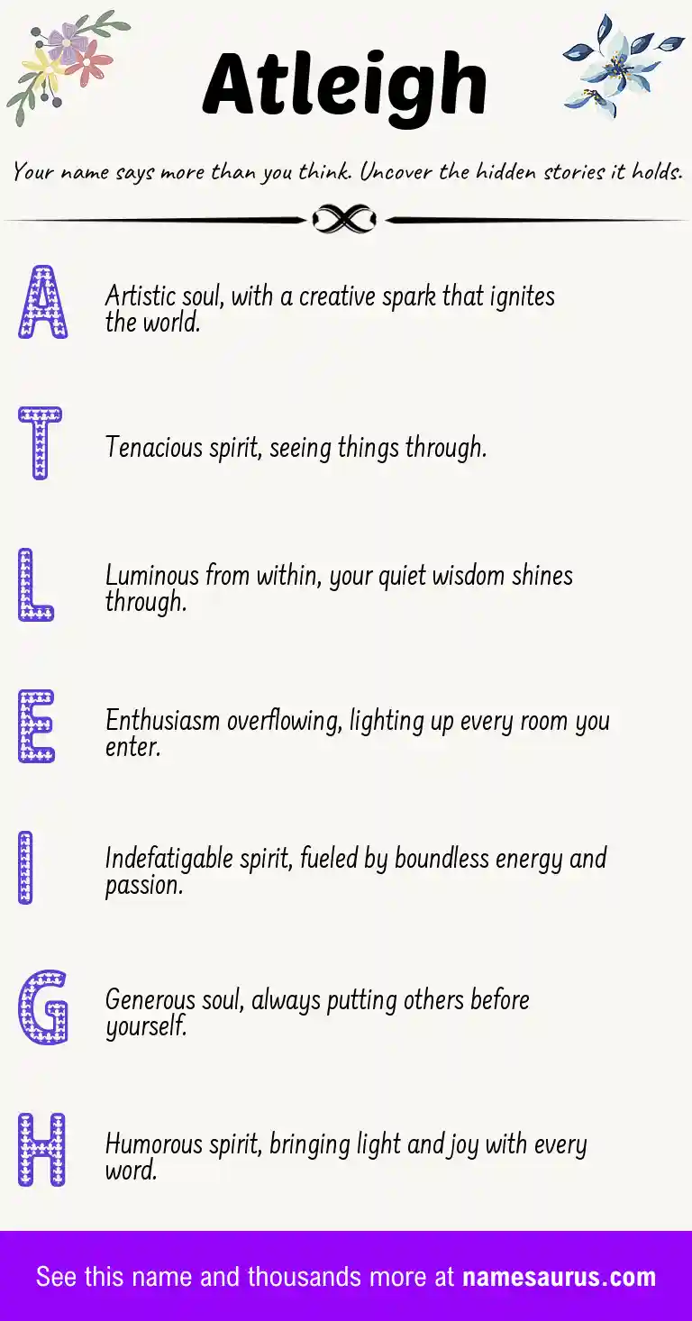 Acrostic poem about Atleigh.