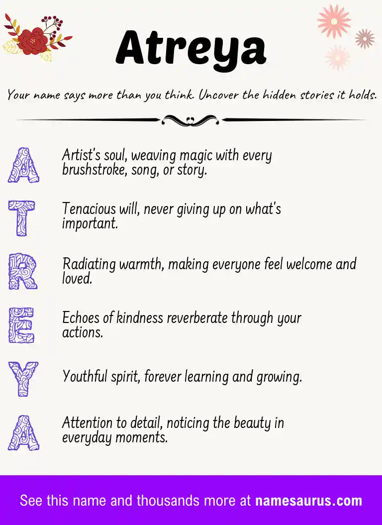 Acrostic poem about Atreya.