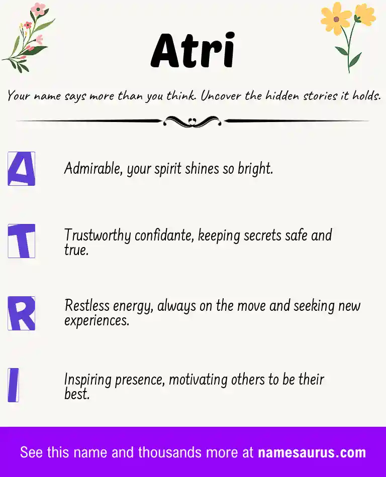Acrostic poem about Atri.