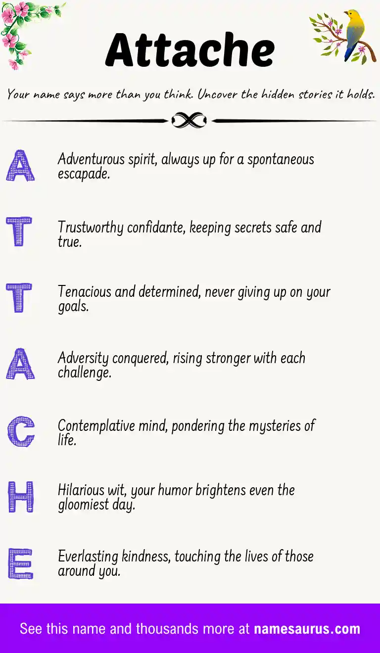 Acrostic poem about Attache.