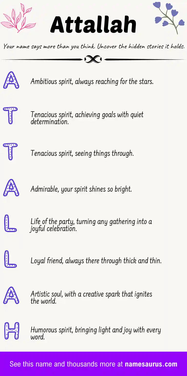 Acrostic poem about Attallah.