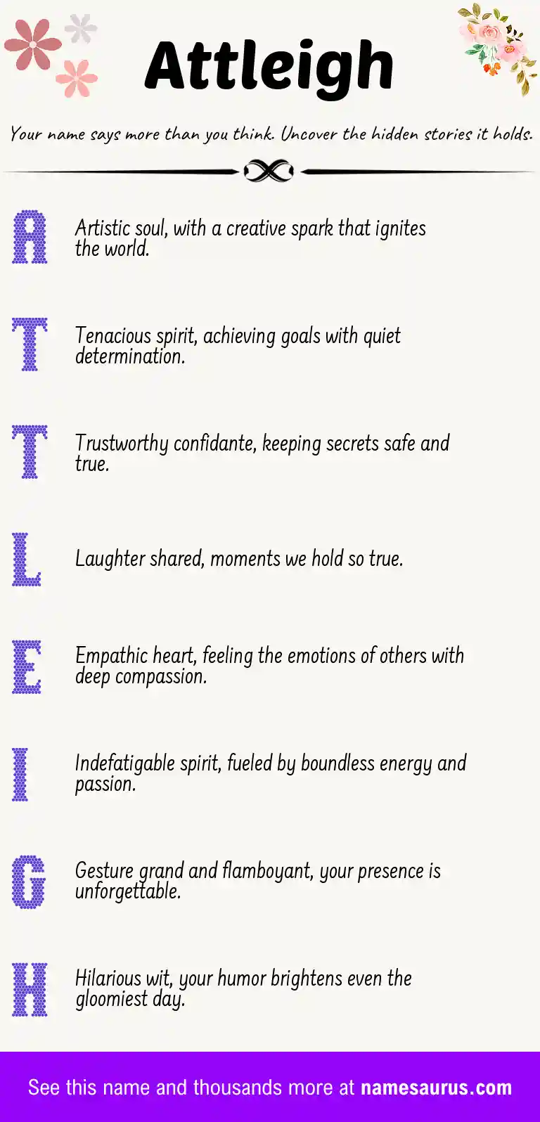 Acrostic poem about Attleigh.