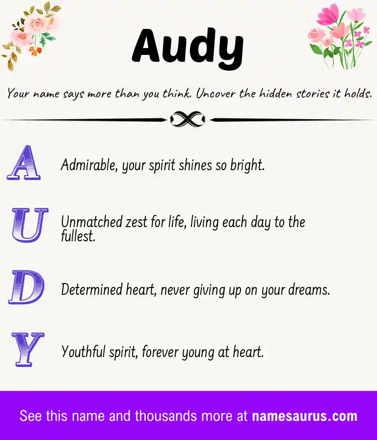 Acrostic poem about Audy.