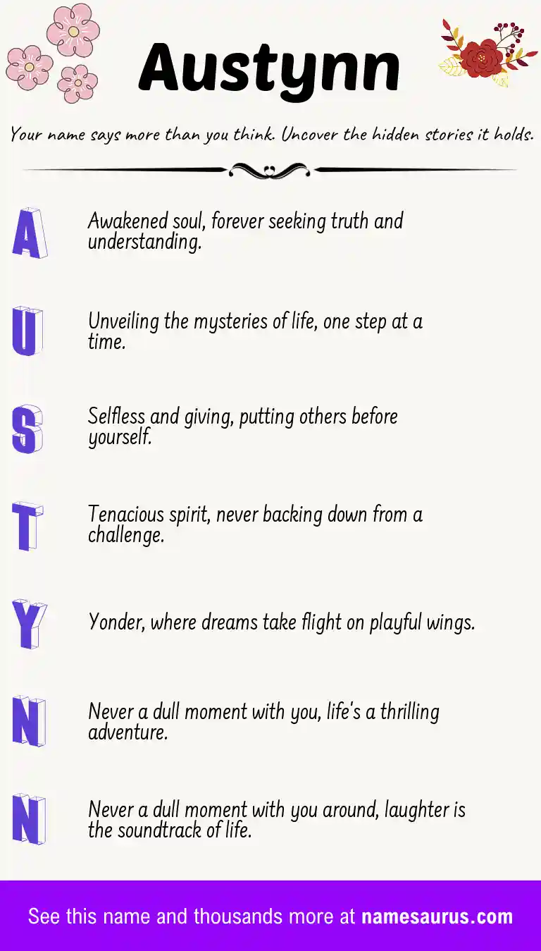 Acrostic poem about Austynn.