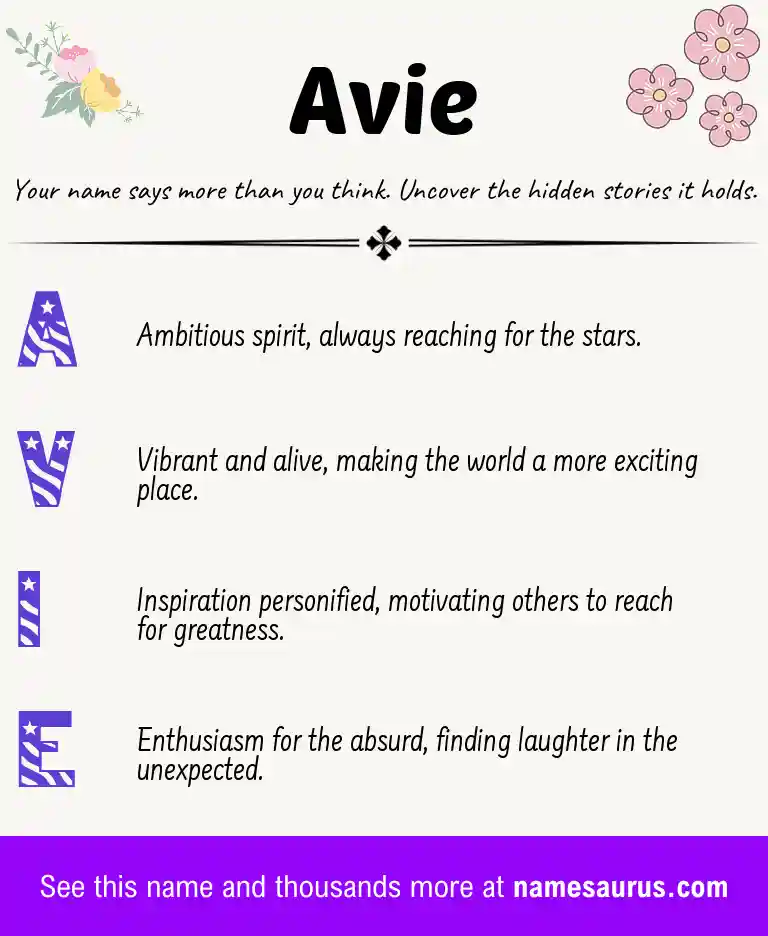 Acrostic poem about Avie.