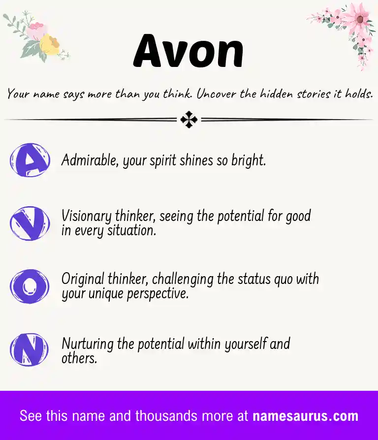 Acrostic poem about Avon.