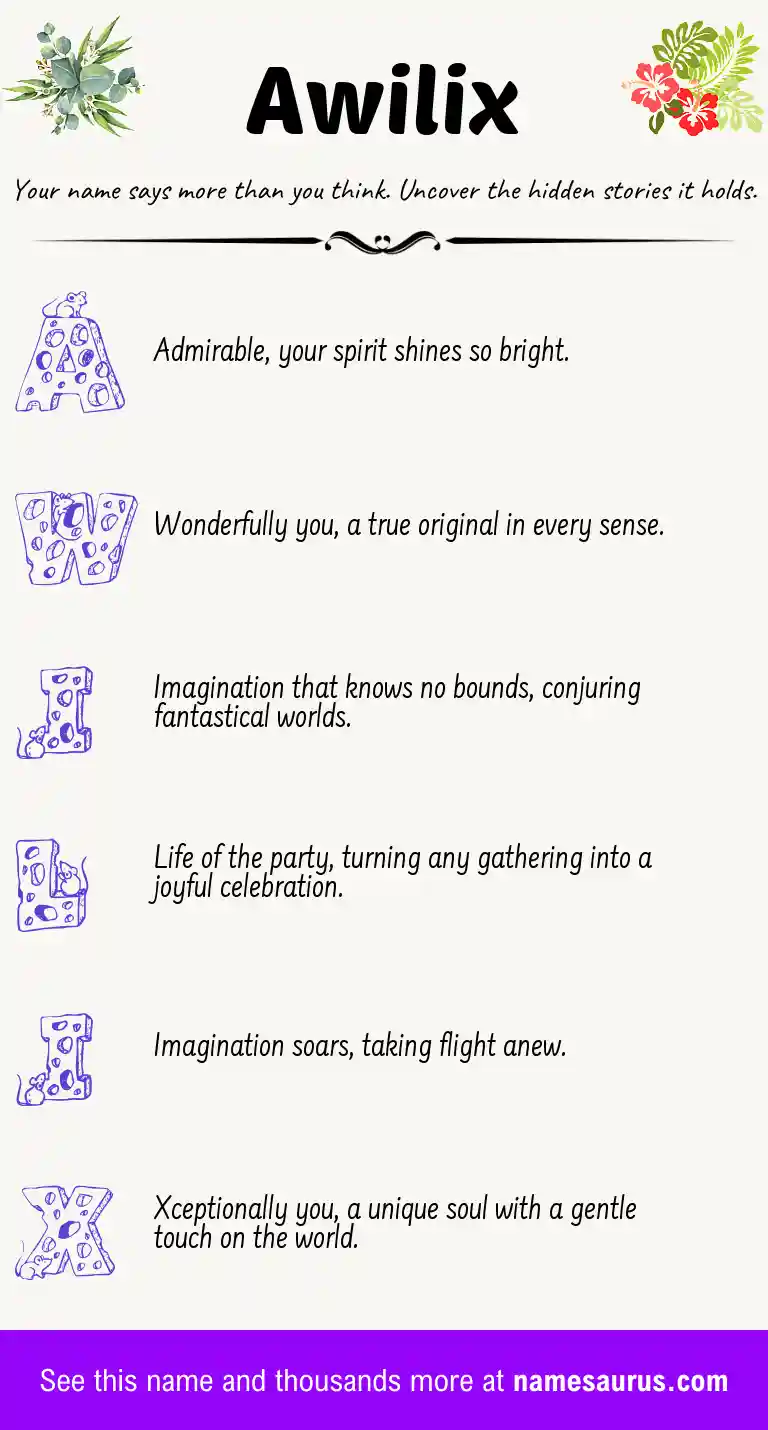 Acrostic poem about Awilix.